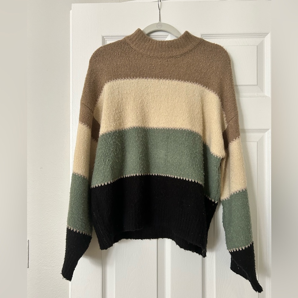 Oversized striped sweater